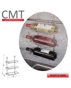 CMT 9LD0741D0B ตระแกรงวางขวดไวน์ 3 ชั้นขนาด 242X115X345 มม.